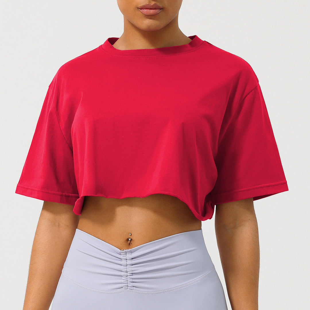CASSIA™ – Avslappnad Croppad T-shirt