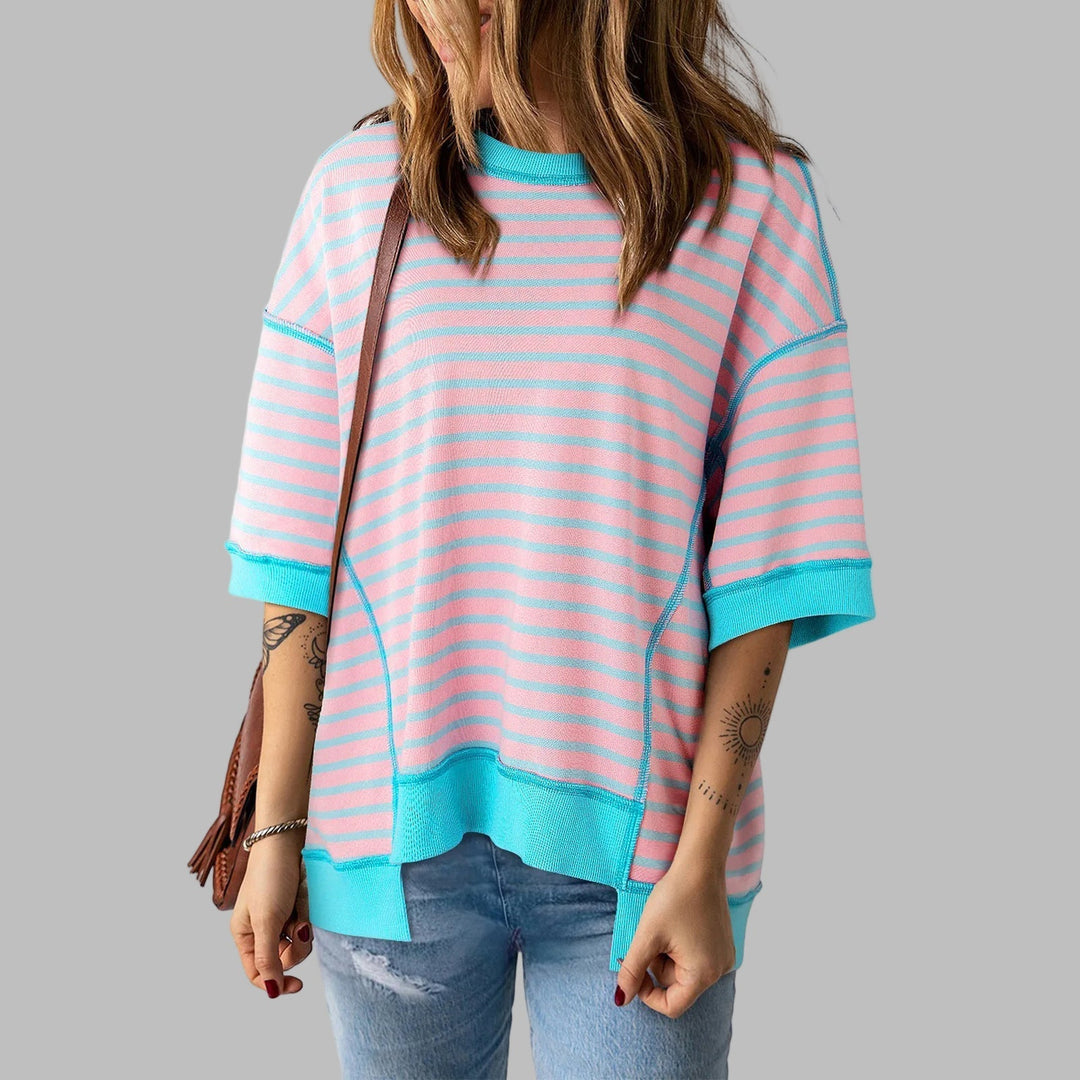 LORELEI™ - Avslappnad Oversize Randig Pullover