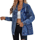 AMIYAH™ – Vardaglig jeansjacka med fransar och fickor för vardagsstil