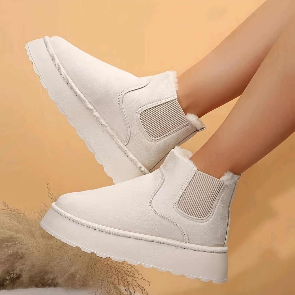 VERLIE™ - Bekväma Slip-On Snöstövlar i Konstmocka