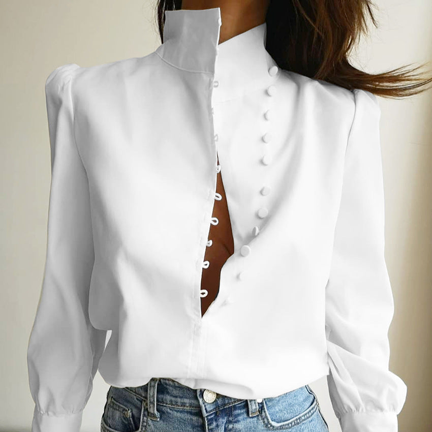 FADI™ – Elegant långärmad blus med knappar
