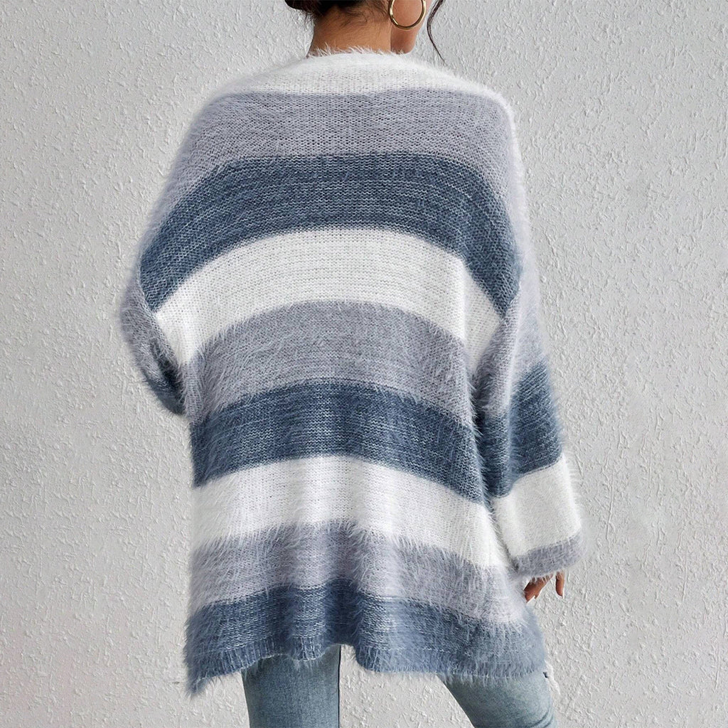 JULIETA™ - Comfy Open Front Long Sleeve Fuzzy Cardigan