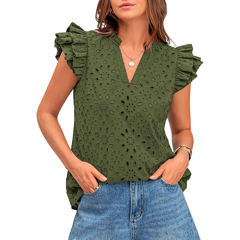 AVESSA™ – Bekväm Vardaglig Kort-Ärmad Sommar Boho-Topp