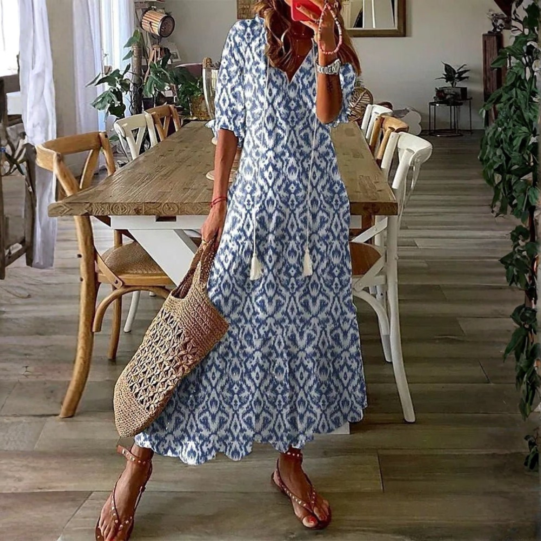Luna | Effortlös Boho-stil Midiklänning