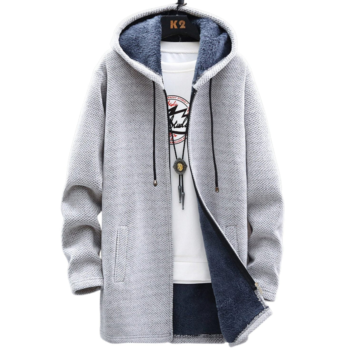 ROSIE™ | Lång hoodie med dragkedja