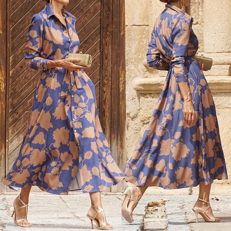 ALEA™ - Blommig Elegansklänning
