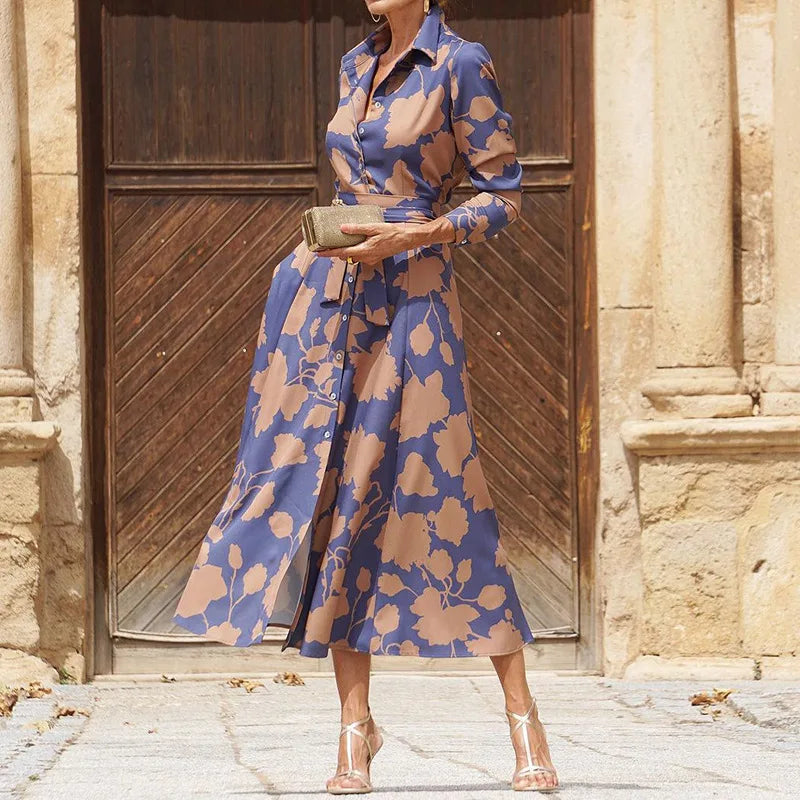 ALEA™ - Blommig Elegansklänning