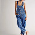 Riley | Klassisk Hakläpp Denim Hängselbyxa