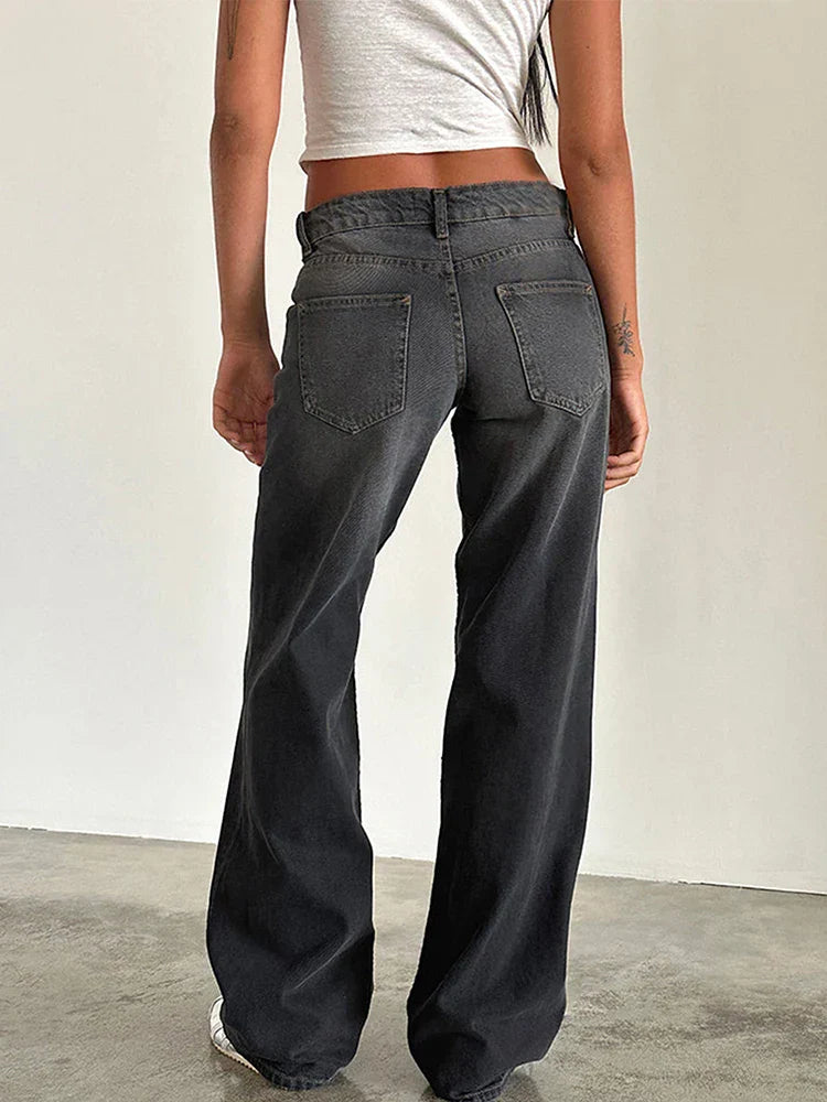 SYLVAINE™ – Vintage Avslappnade Baggy Jeans