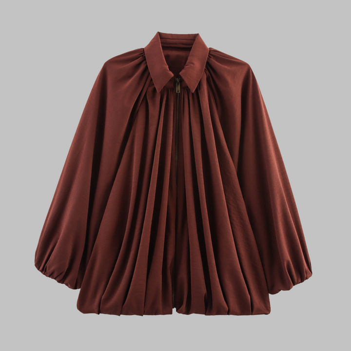 CHARLIZE™ – Vintage oversize bomberjacka med puffiga fladdermusärmar