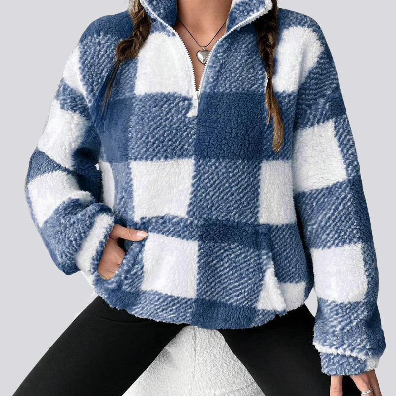 MAPLE™ - Mysig Rutig Fleecepullover