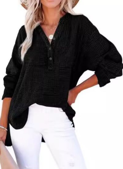 AYLA™ – Vardaglig blus med v-ringning