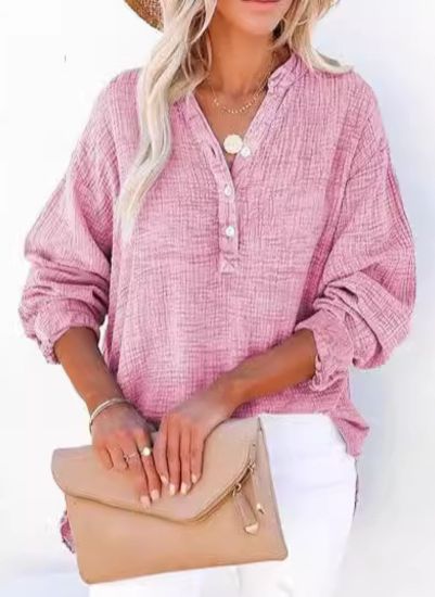 AYLA™ – Vardaglig blus med v-ringning