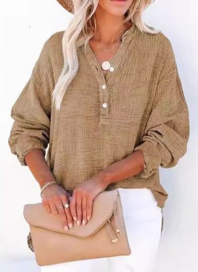 AYLA™ – Vardaglig blus med v-ringning
