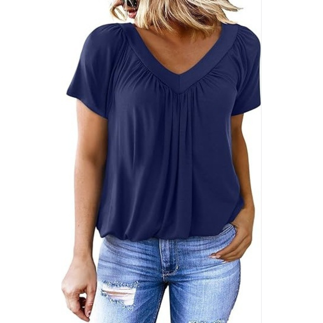 KATHLEEN™ - Avslappnad V-ringad Topp