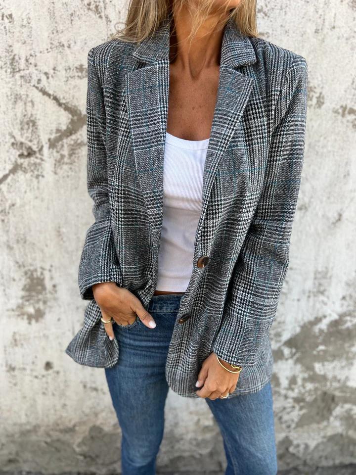 LUCINDA™ – Klassisk rutig blazer