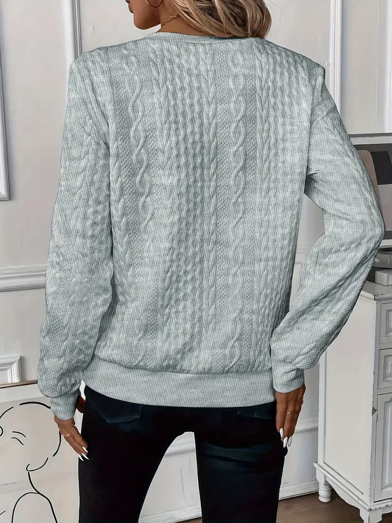 EMMA™ |  Elegant Kvartsblixtlås-tröja