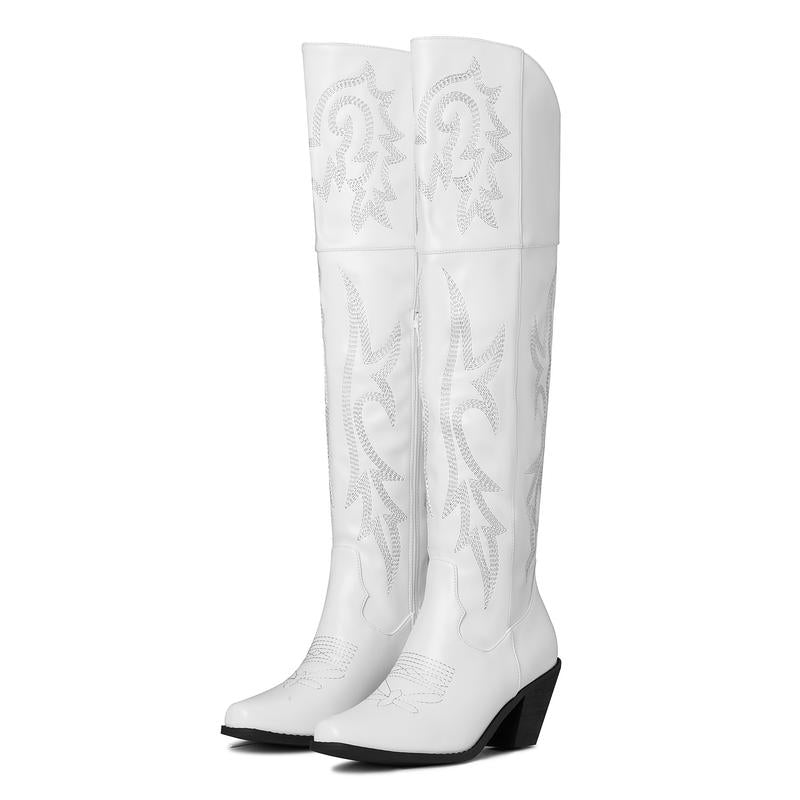 CHEYENNE™ – Klassiska Över-knä-cowboystövlar