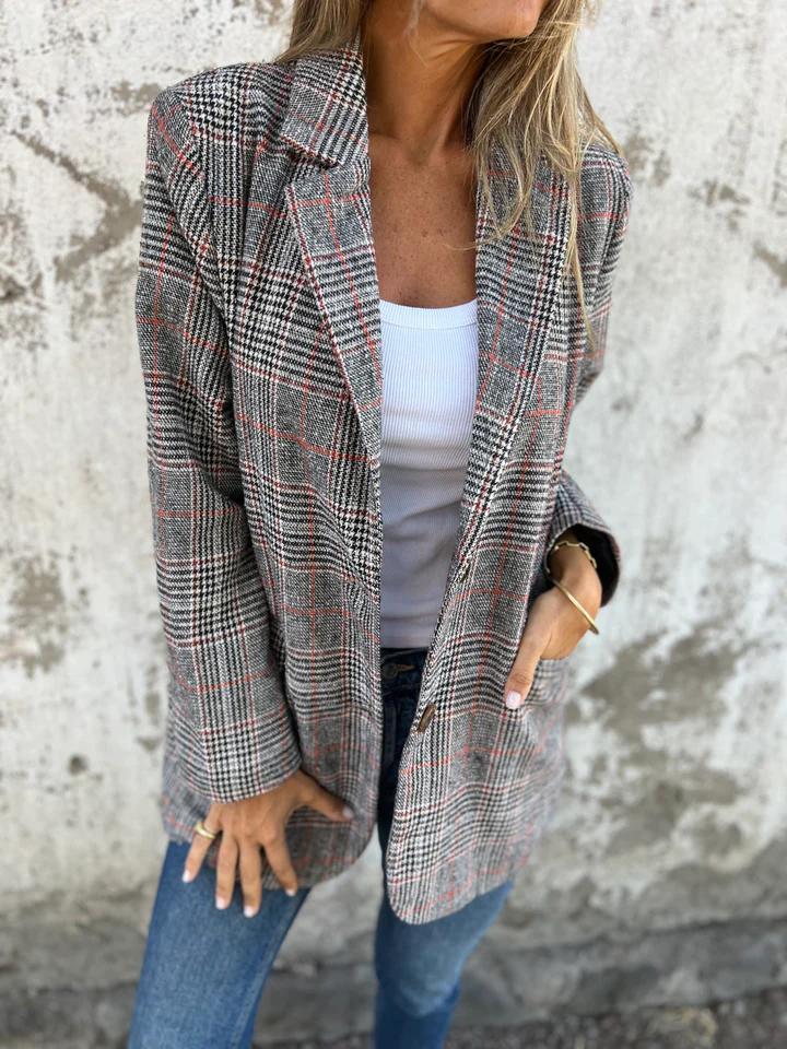 LUCINDA™ – Klassisk rutig blazer