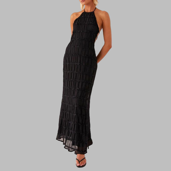 LUNET™ - Elegant Ärmlös Bodycon Maxiklänning med Öppen Rygg