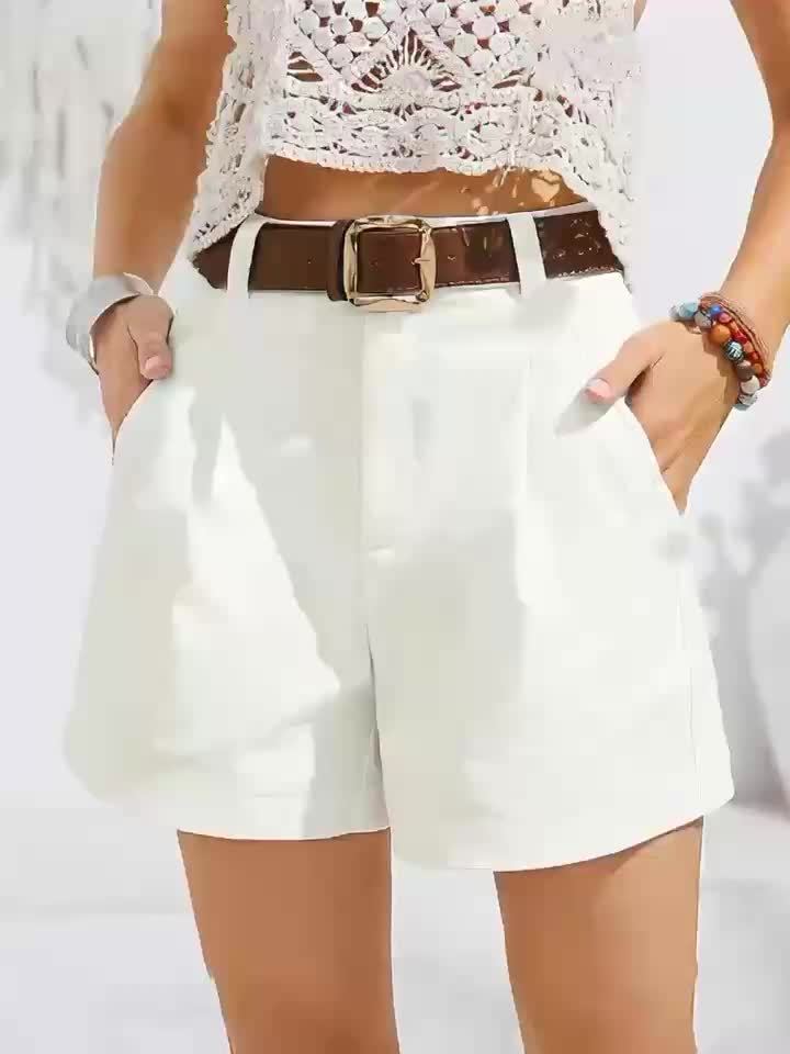 MÉLANIE™ - Chica Högmidjade Shorts