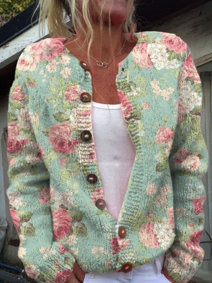 FLORA™ - Vintage Blommig Kofta