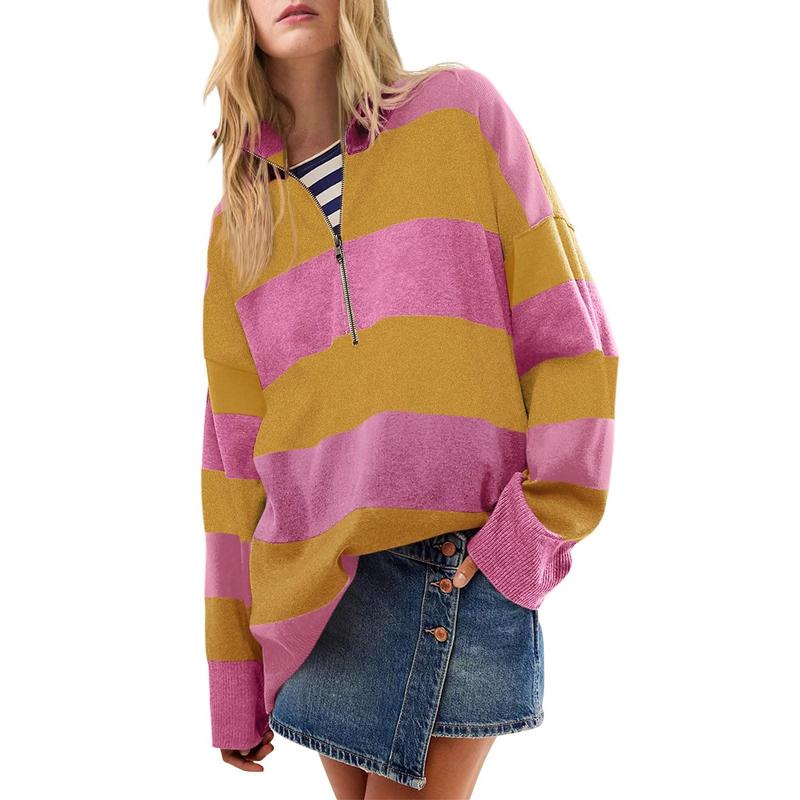 AUTUMN™ - Stilig Översized Polotröja med Halvblixtlås-detalj