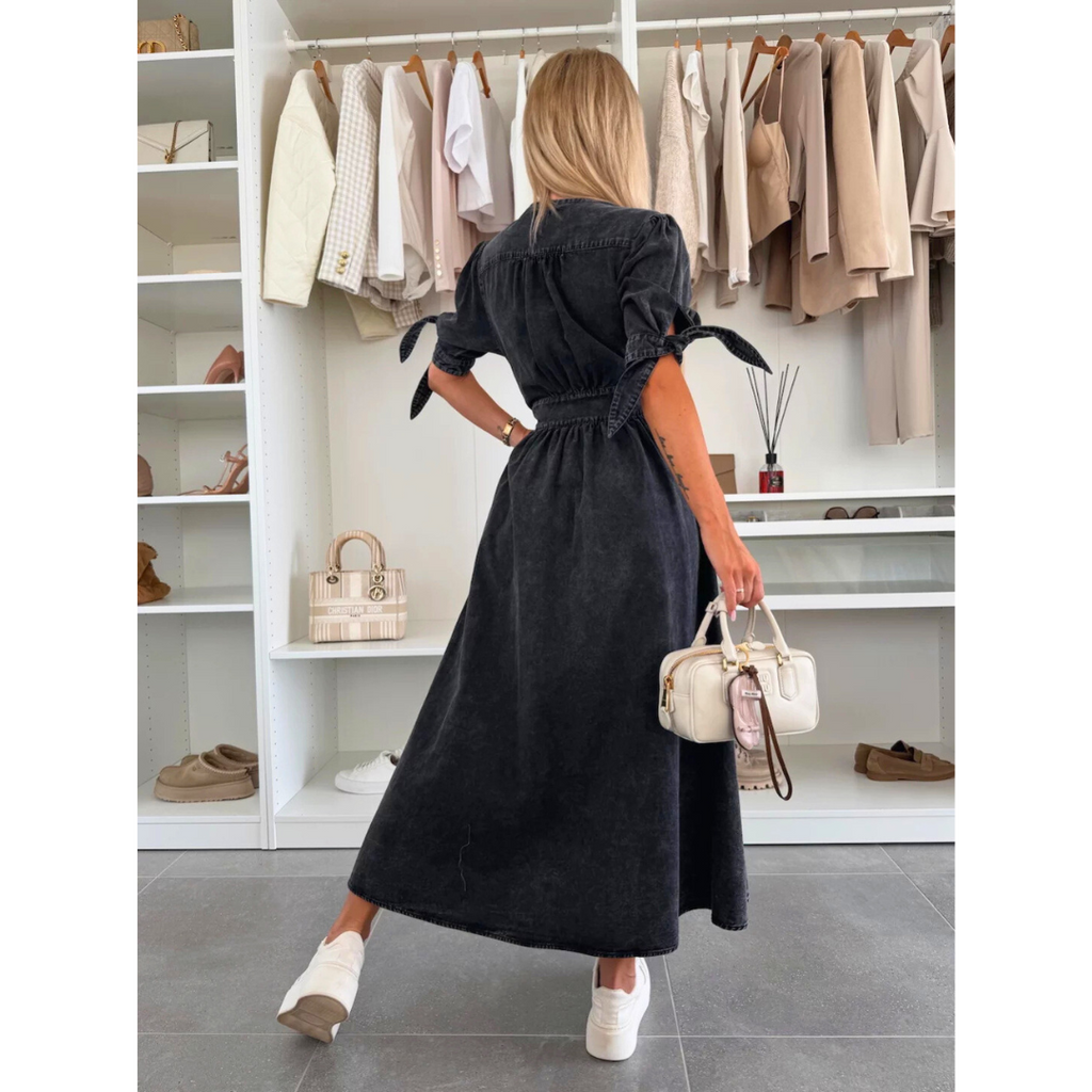 MAELLE™ – Elegant V-ringad Midiklänning