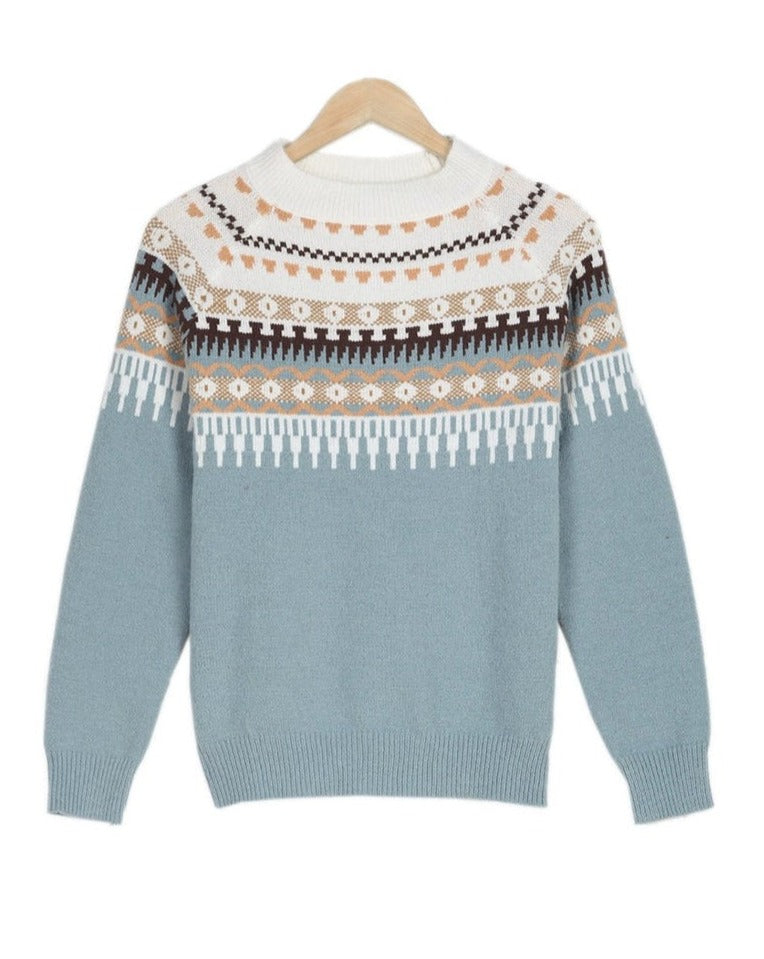 AVERY™ - Fair Isle Stickad Tröja