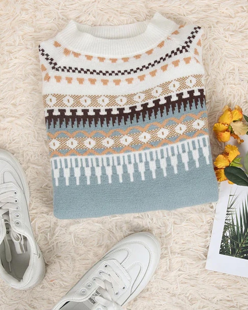 AVERY™ - Fair Isle Stickad Tröja