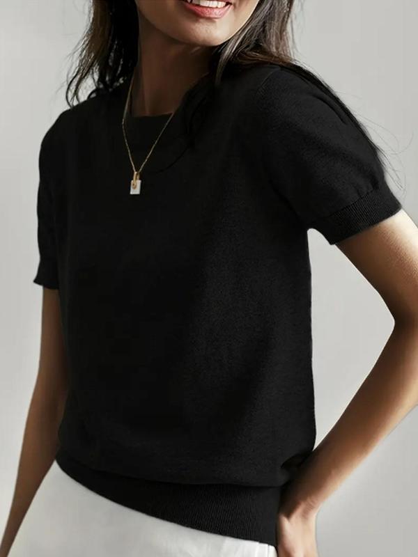CIELA™ – Lätt Kortärmad Pullover med Rundringning
