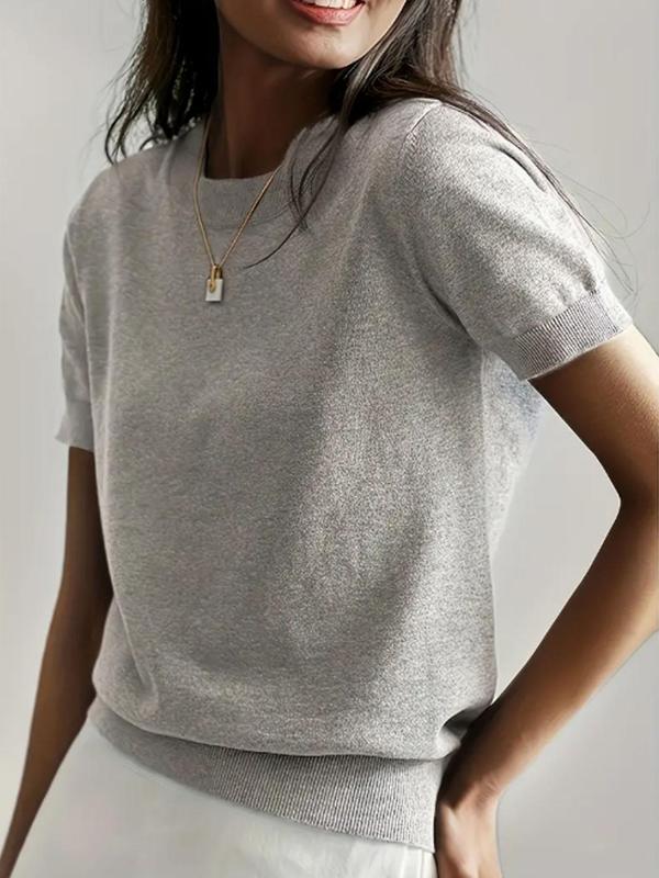 CIELA™ – Lätt Kortärmad Pullover med Rundringning