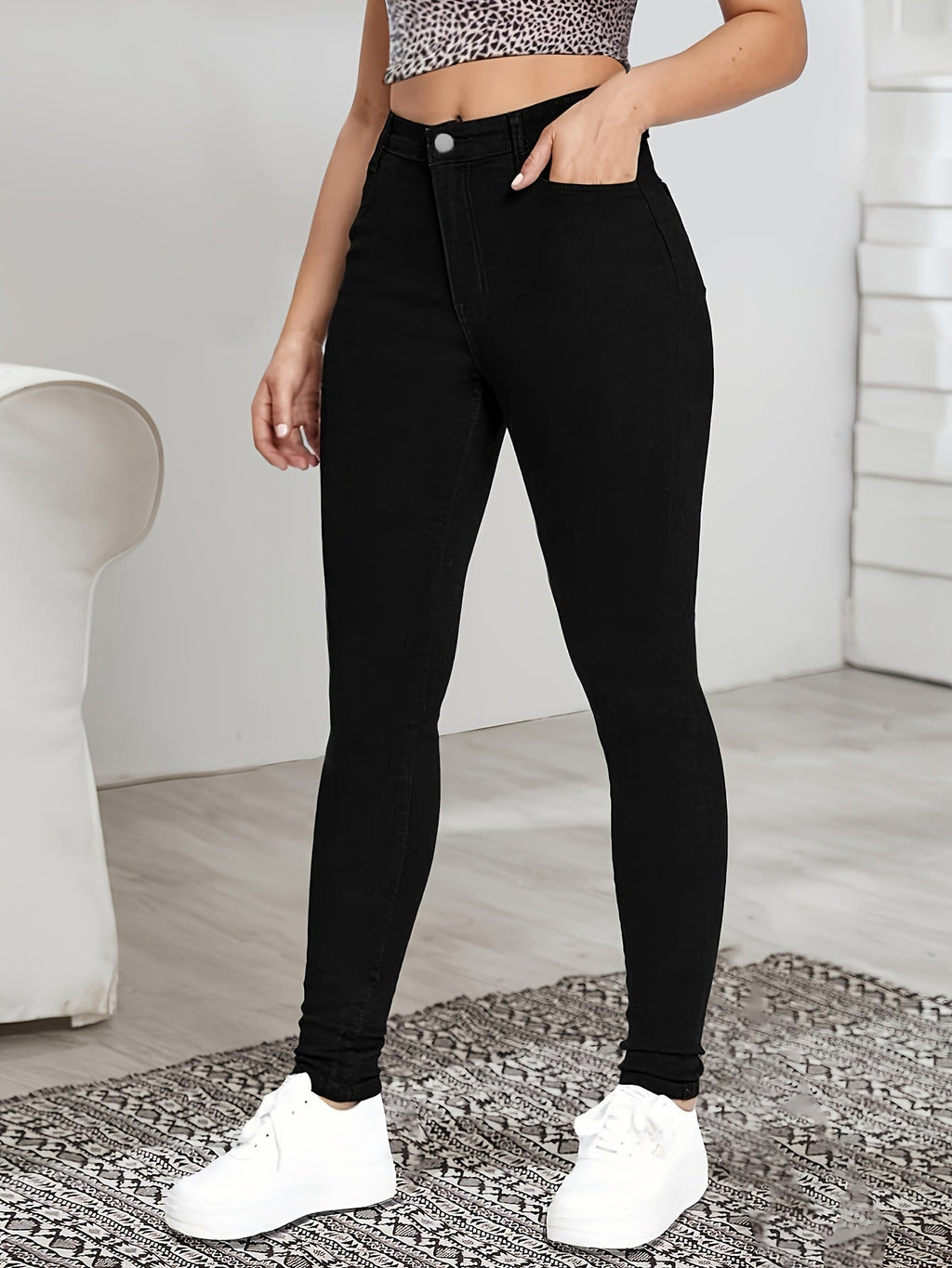 LISETTE™ - Sleeka Högmidjade Skinny Jeans