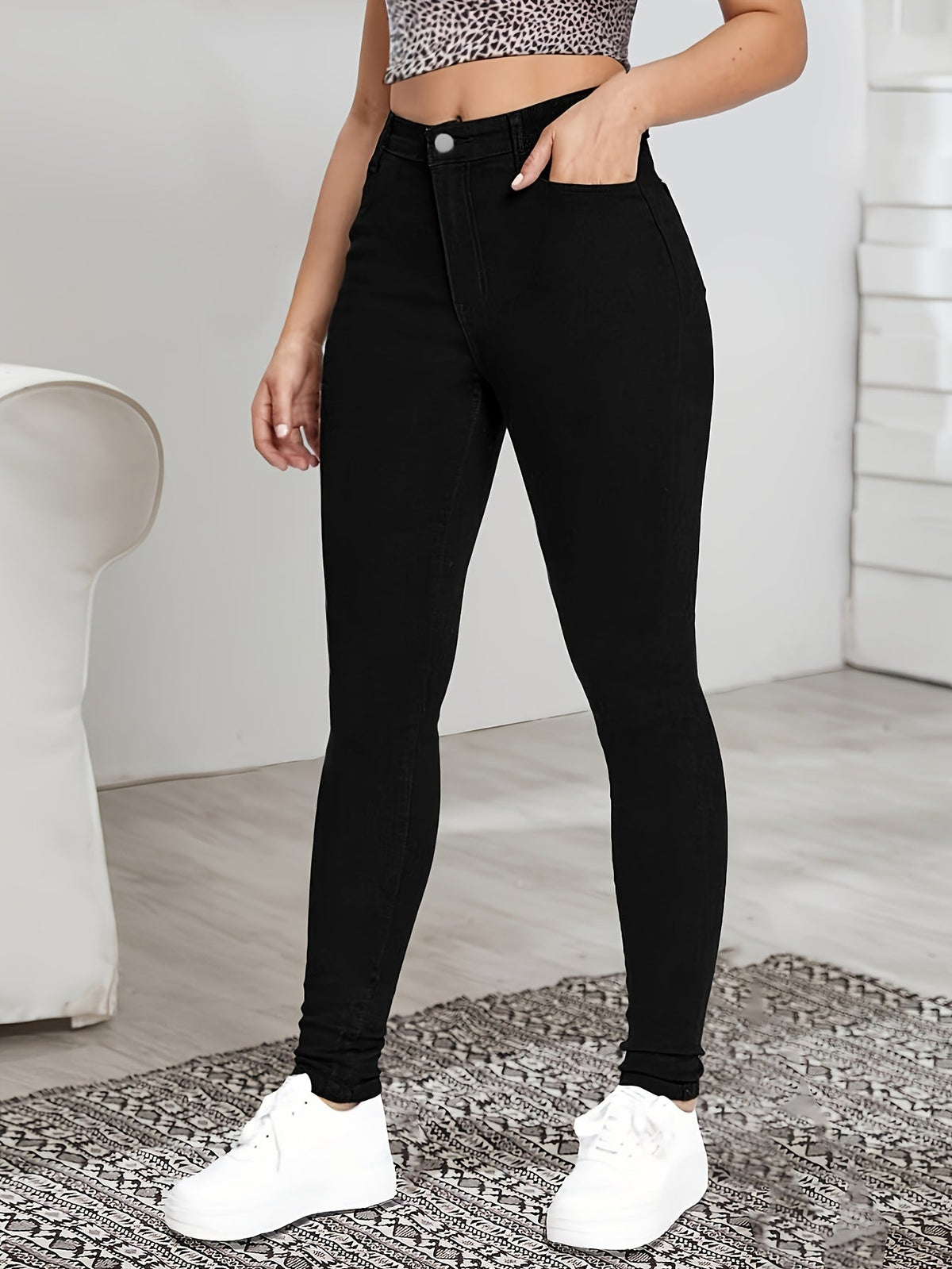 LISETTE™ - Sleeka Högmidjade Skinny Jeans