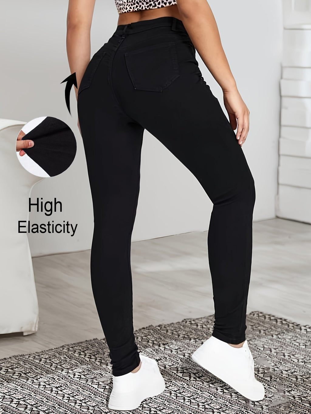 LISETTE™ - Sleeka Högmidjade Skinny Jeans