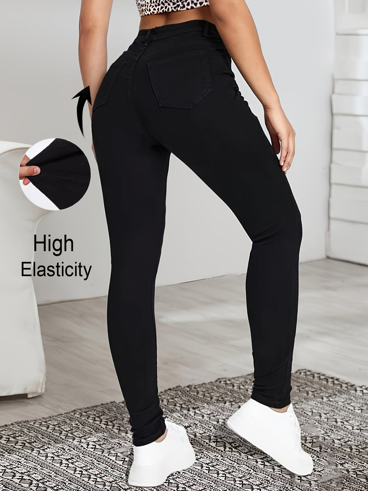 LISETTE™ - Sleeka Högmidjade Skinny Jeans
