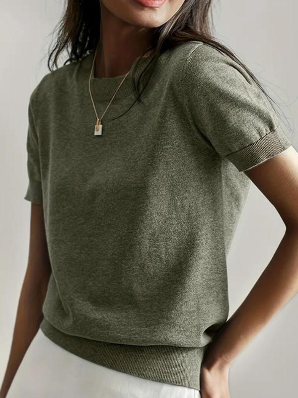 CIELA™ – Lätt Kortärmad Pullover med Rundringning