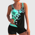 Flor – Floral tankini with shorts, flat tummy effect