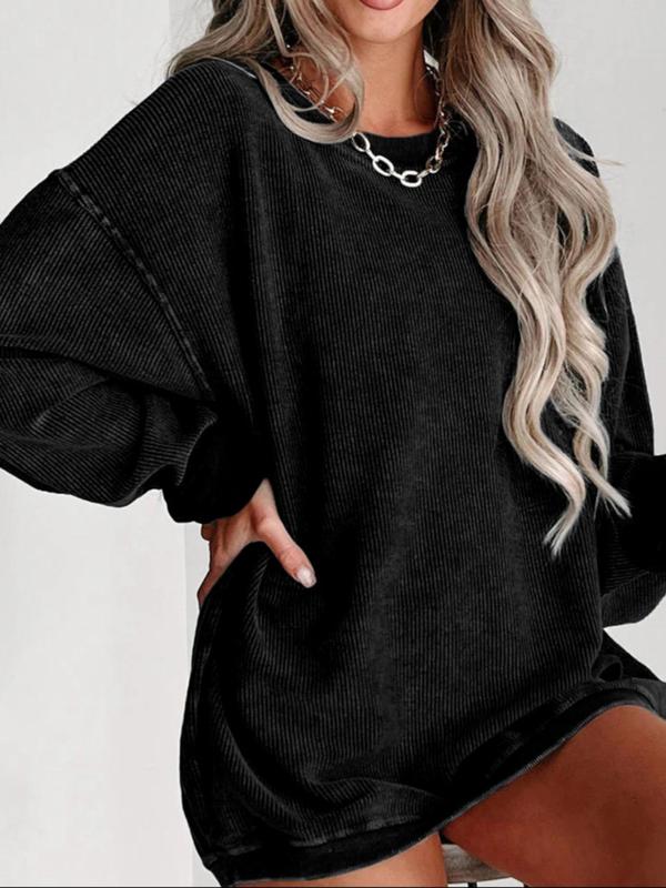 ADELE™ - Avslappnad Nedfälld Axel Pullover-Sweatshirt