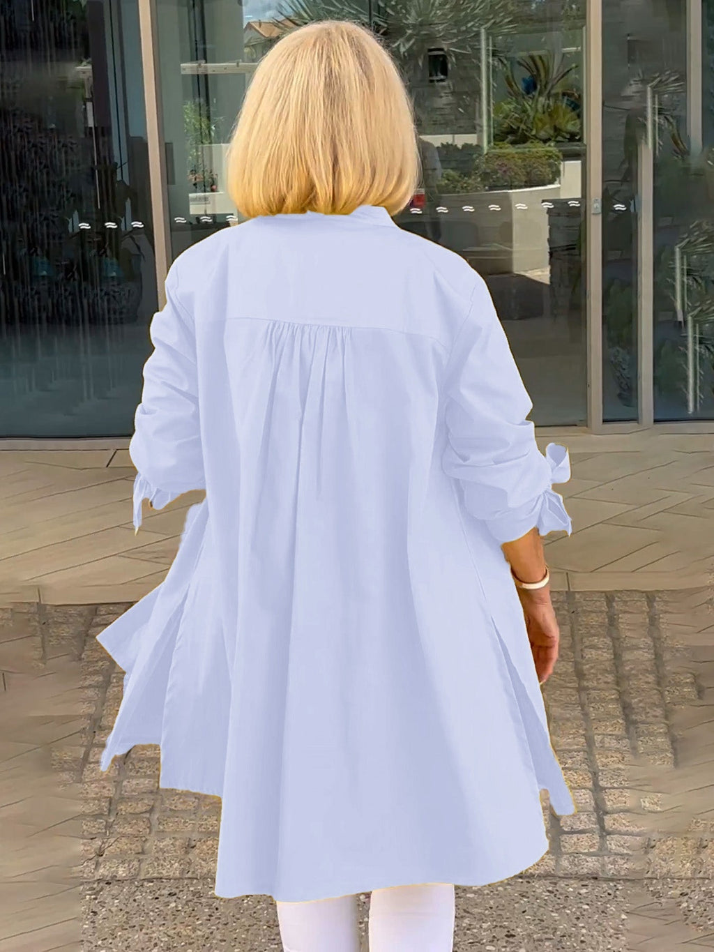 CÉLINA™ – Elegant lång skjortjacka