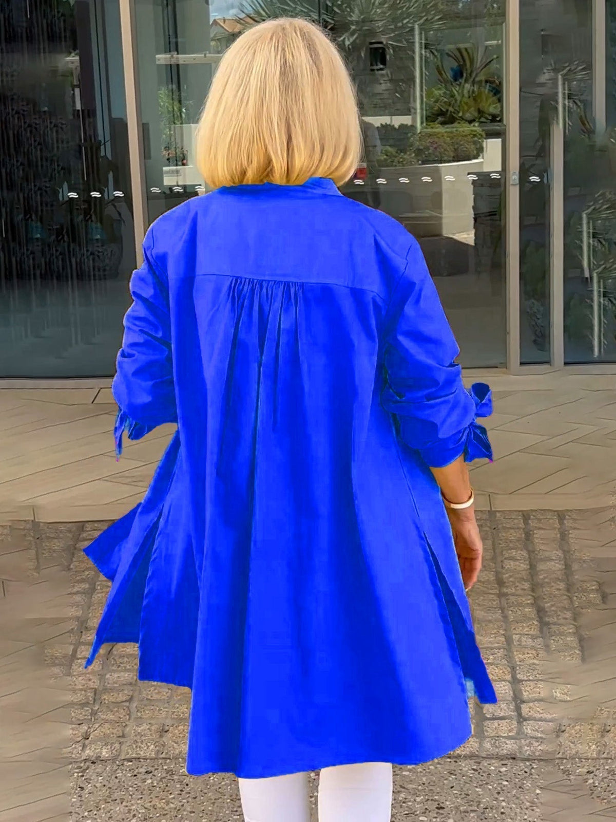 CÉLINA™ – Elegant lång skjortjacka