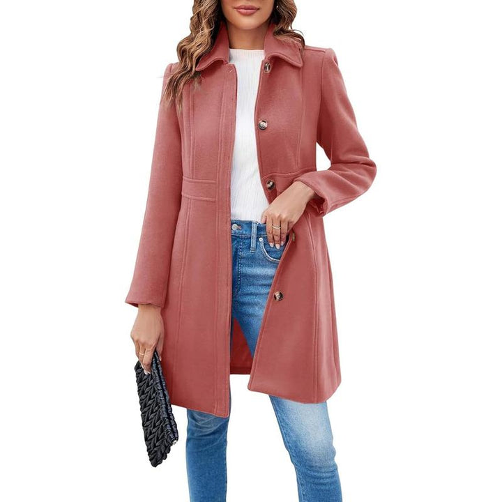 VIVIAN™ – Elegant långärmad enkelknäppt kappa för kontoret