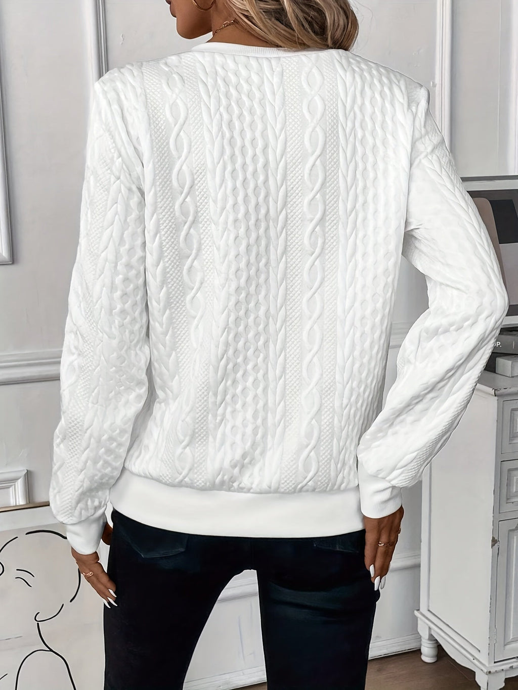 EMMA™ |  Elegant Kvartsblixtlås-tröja