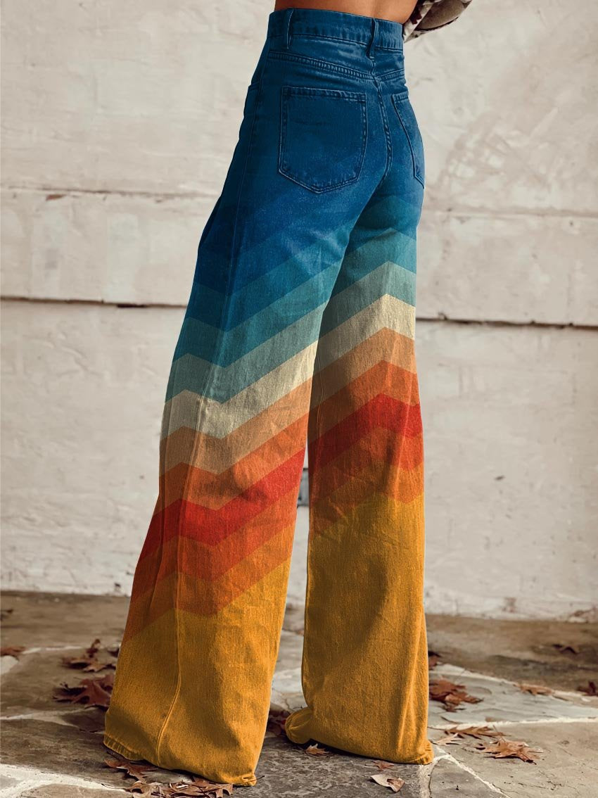 CALLIE™ - Retro Chevron Vida Byxor