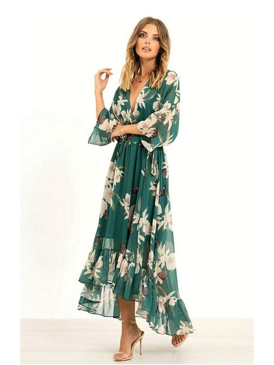 YASMINE™ - Elegant Kimono Midiklänning