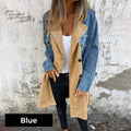ELORA™ – Tvåfärgad jeanstrenchcoat