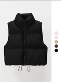 ZARA™ – Vardaglig croppad kappa med ståkrage och dragkedja för kallt väder